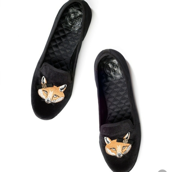 Tory Burch Shoes Rare Tory Burch Velvet Fox Loafers New Poshmark